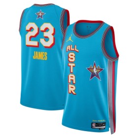 Män All-Star 2025 Tröja Lebron James Jordan Blå Swingman